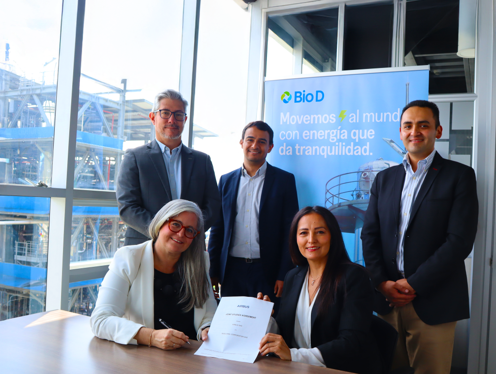 Airbus y BioGlobal firman acuerdo de estudio conjunto para impulsar el SAF en Colombia BioD